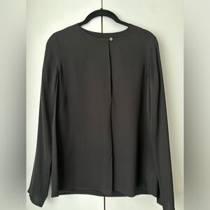 Theory 100% silk blouse in black